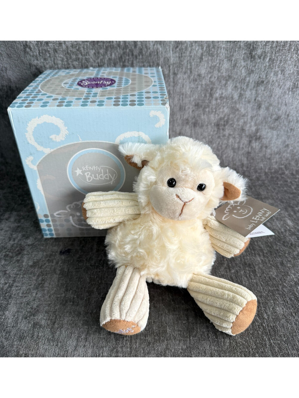 Scentsy Baby Buddy Lenny The Lamb Plush Stuffed Animal Boxed With Tags